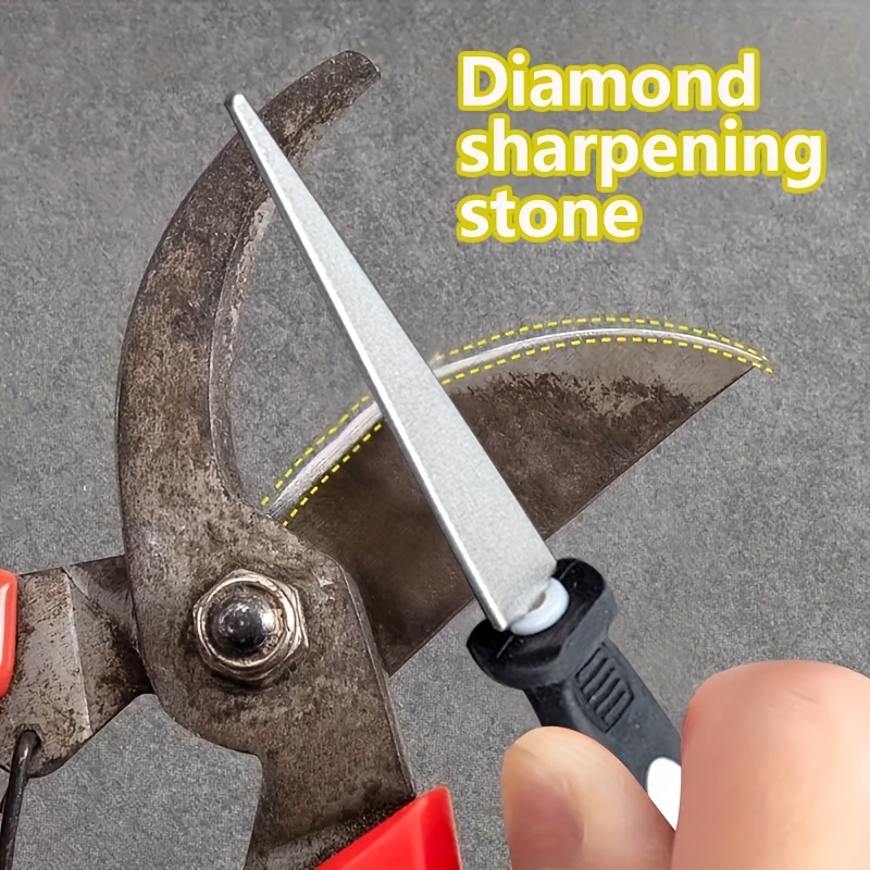 Gardening Tools Japanese - ダイヤモンドシャープナー 金属製ダブルサンドファイル はさみ 園芸工具 シャープナー