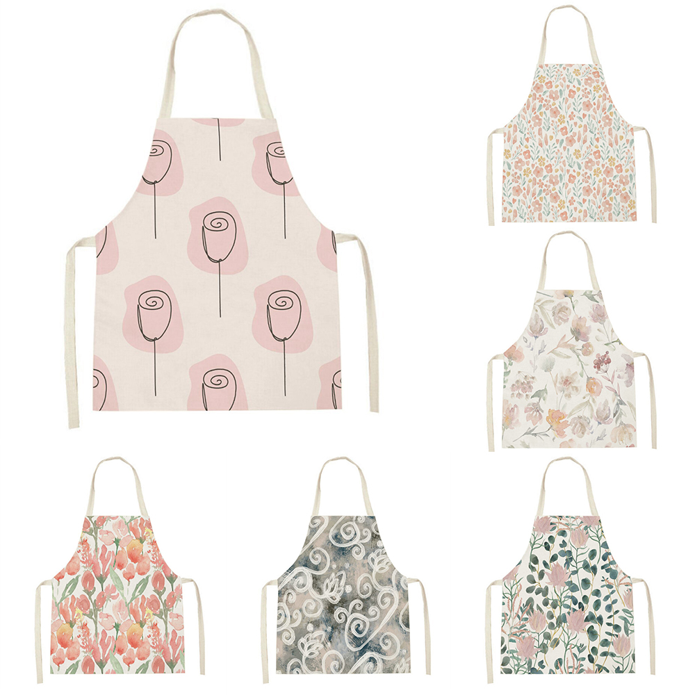 Gardening Tools Pink - ピンクチューリップキッチンエプロンクリーニング花植物エプロン家庭料理ベーキング男性女性ツールミニマリズム子供よだれかけカスタム izeapron