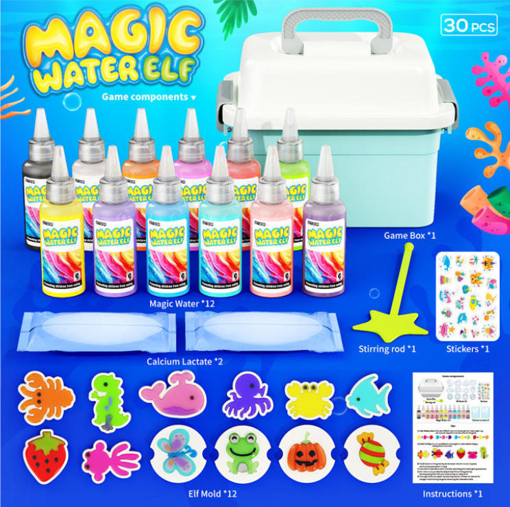 Gardening Tools Kids Set - マジックジェルウォータービーズおもちゃ：12個入りDIY妖精の庭キット（型付き）、STEM感覚玩具、子供向けクリエイティブな誕生日プレゼント