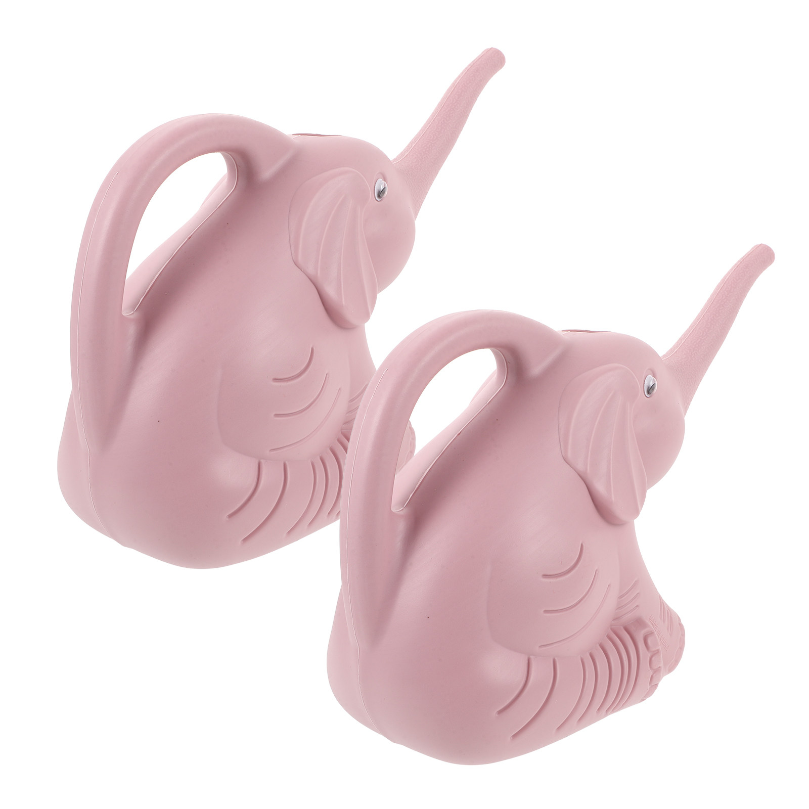 Gardening Tools Pink - 2個入り、クリエイティブなデザインのプラスチック製ジョウロ。動物の形をしたピンク色のスプリンクラー型。庭の花や多肉植物の水やりに最適なガーデニングツール。