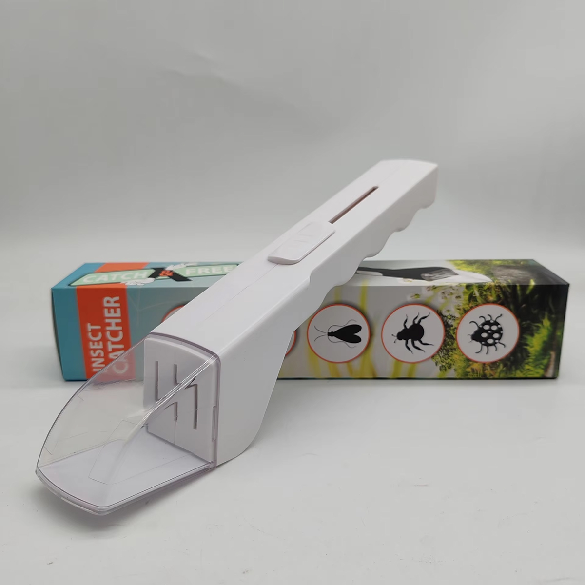 Gardening Tools Needed - 1個入り携帯型ハンドヘルド虫取り器、リリースデバイス付き、電池不要、家庭菜園用の安全な害虫駆除ツール