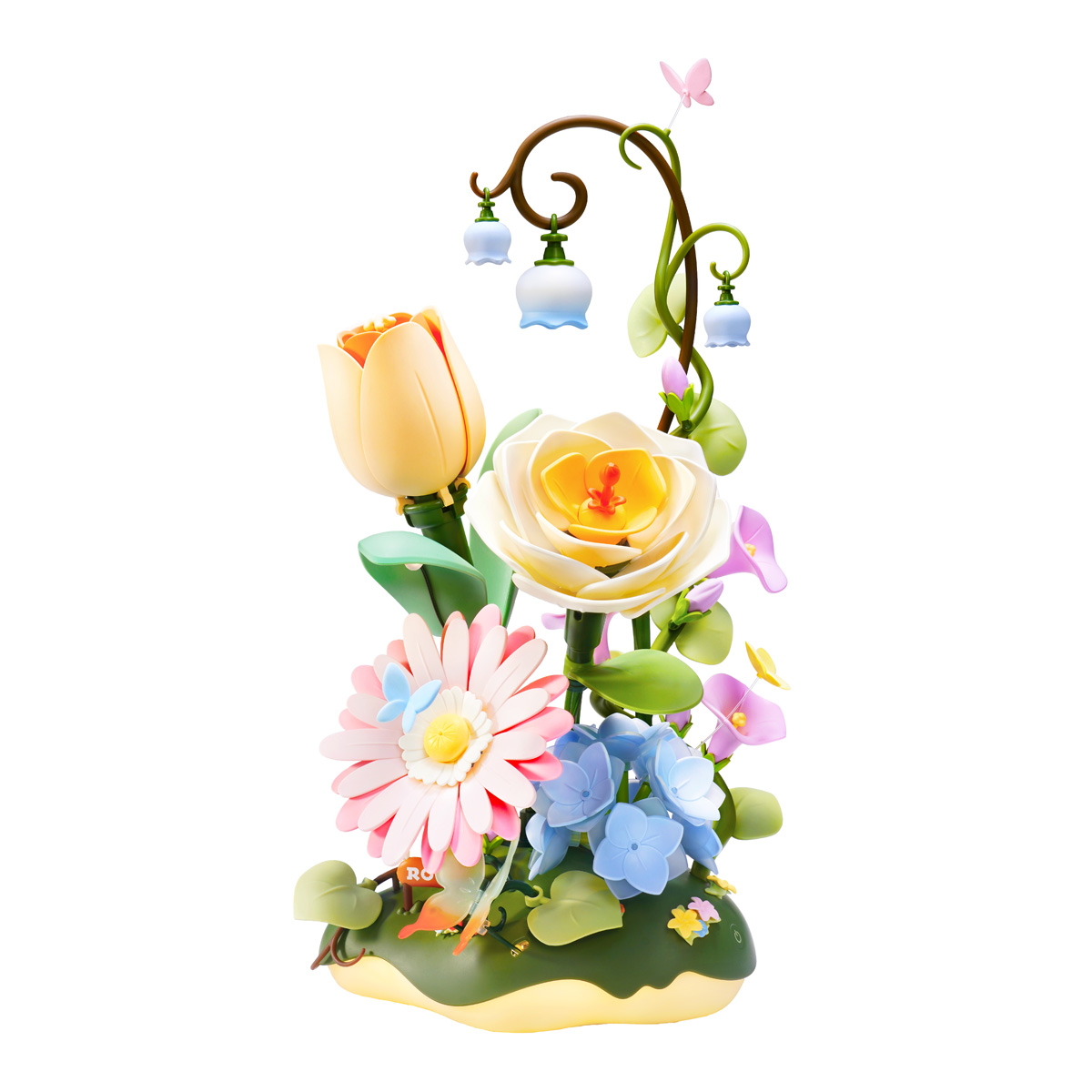 Gardening Tools Kids Set - ROKR 3Dパズルおもちゃ ガーデンランブル DIYフラワーブーケ モデル組み立てキット 4つの照明モード