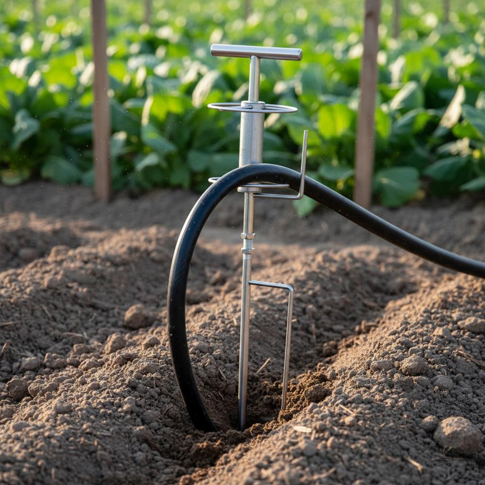 Gardening Tools Guide - 農業用ホースプーラー ダブルシャフトメタルホースガイド ドラッグツール 農場灌漑用スプレーホース 果樹園・野菜畑散布用