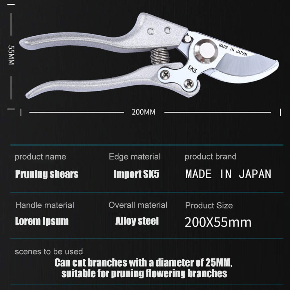 SK5 高炭素鋼庭剪定鋏手はさみ省力枝切断ツール滑り止め植物 - Gardening Tools Japanese のレビューと価格