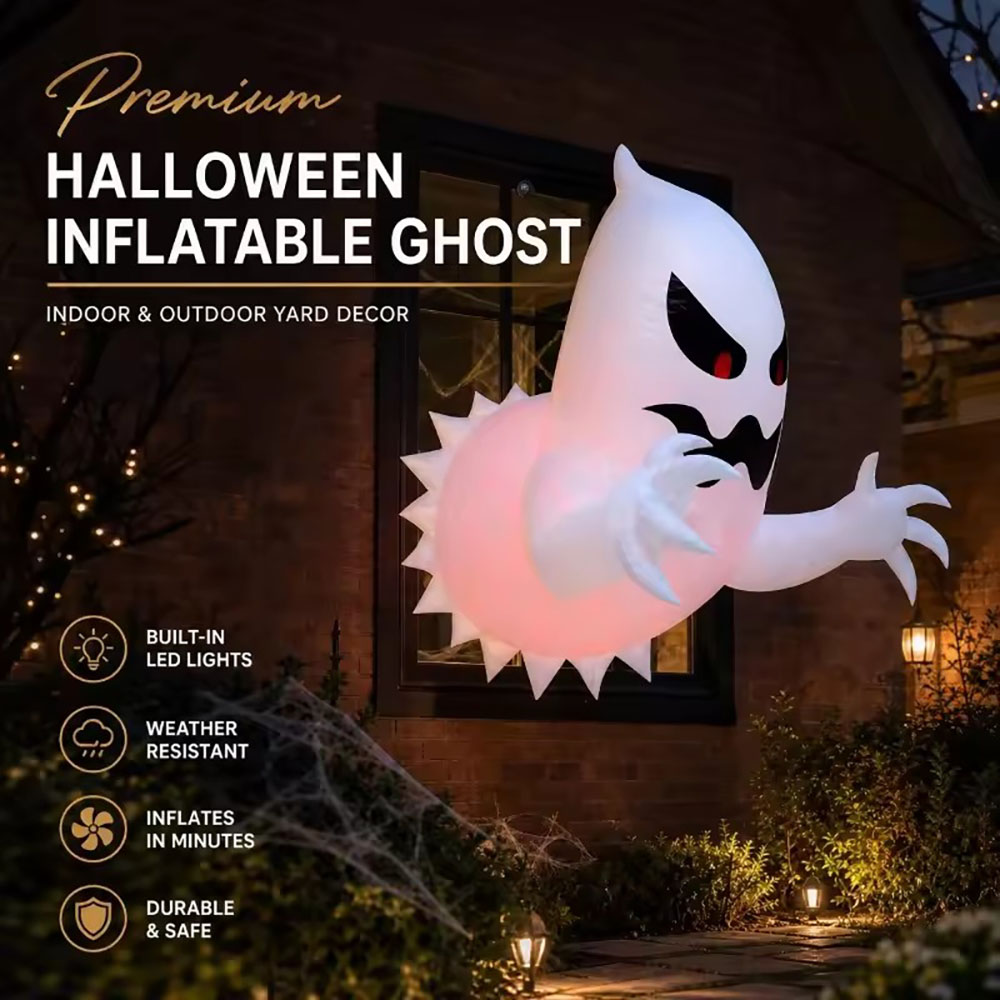 1.4mのハロウィーン用インフレータブルゴースト。恐怖を煽る - Gardening Tools Cartoon のレビューと価格