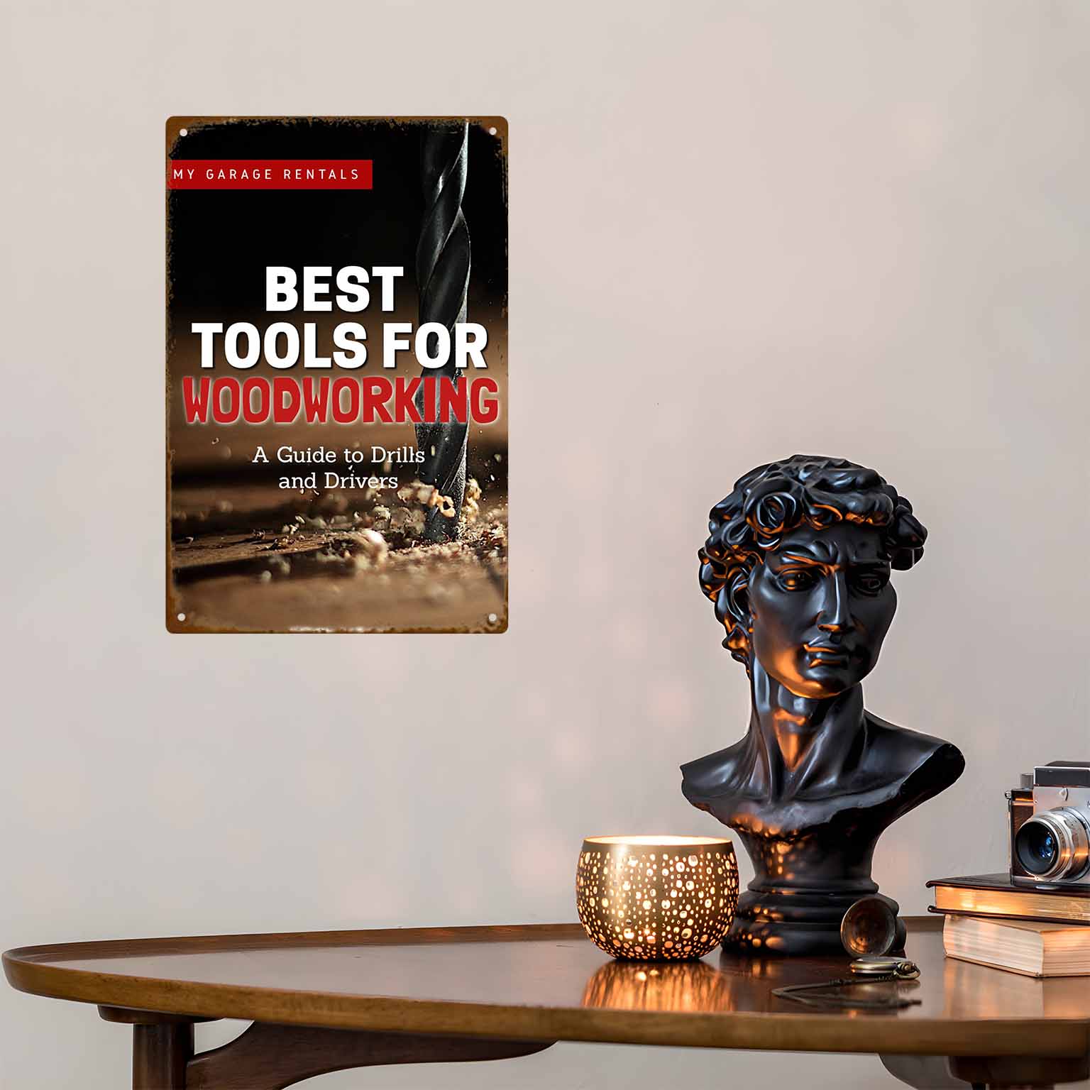 2Dフラット1個入り「木工に最適な工具」金属製壁掛けサイン装 - Gardening Tools Best のレビューと価格