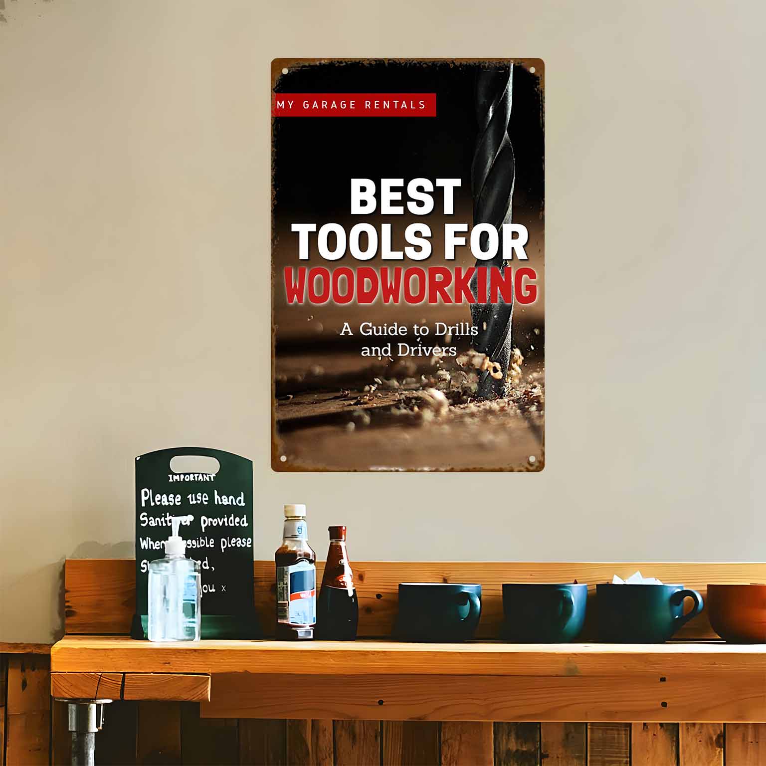 2Dフラット1個入り「木工に最適な工具」金属製壁掛けサイン装 - Gardening Tools Best のレビューと価格