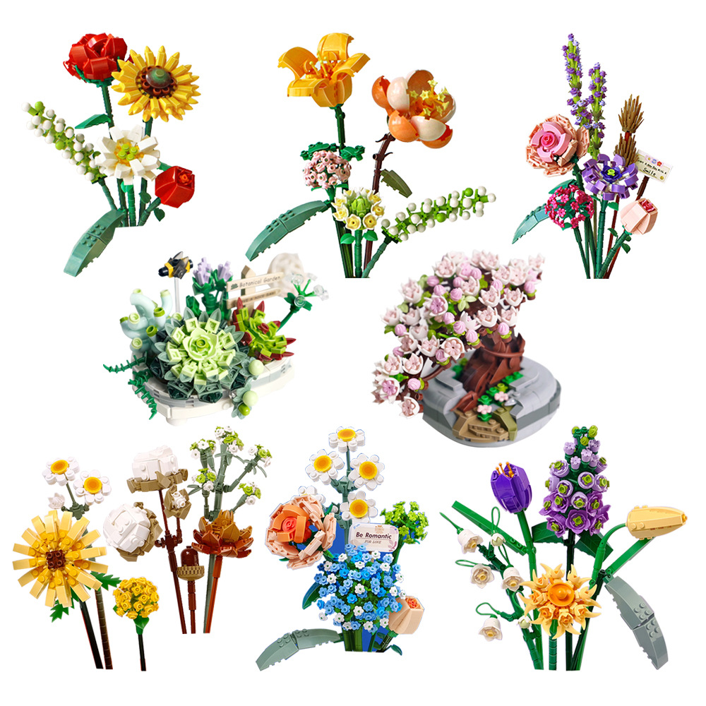ロマンチックなバラの花ひまわり水仙庭園ハウスビルディングブロ - Gardening Tools Kids Set のレビューと価格