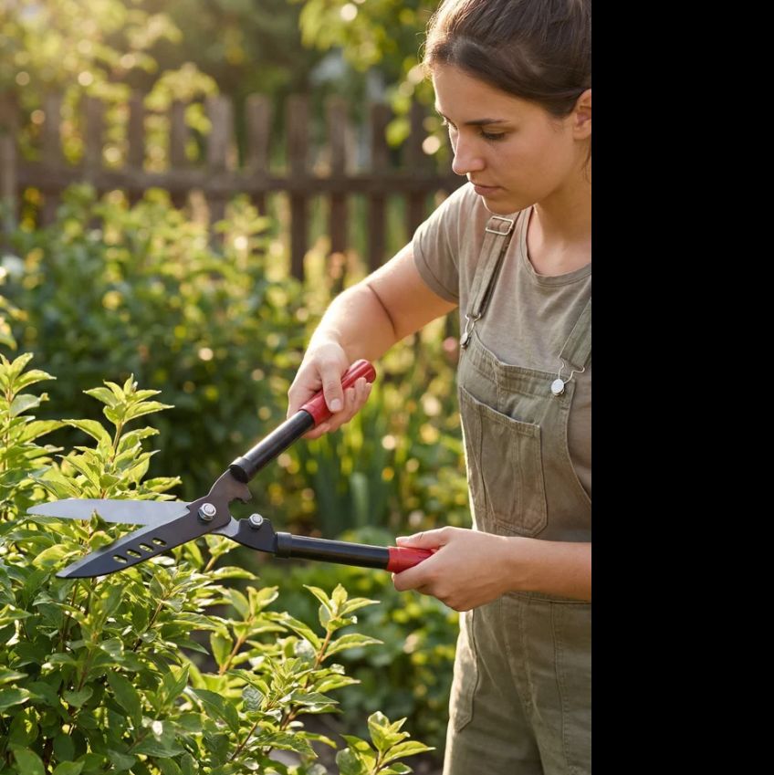 頑丈なクラシック園芸用ハサミ、マンガン鋼製、耐久性のある赤い - Gardening Tools Japanese のレビューと価格