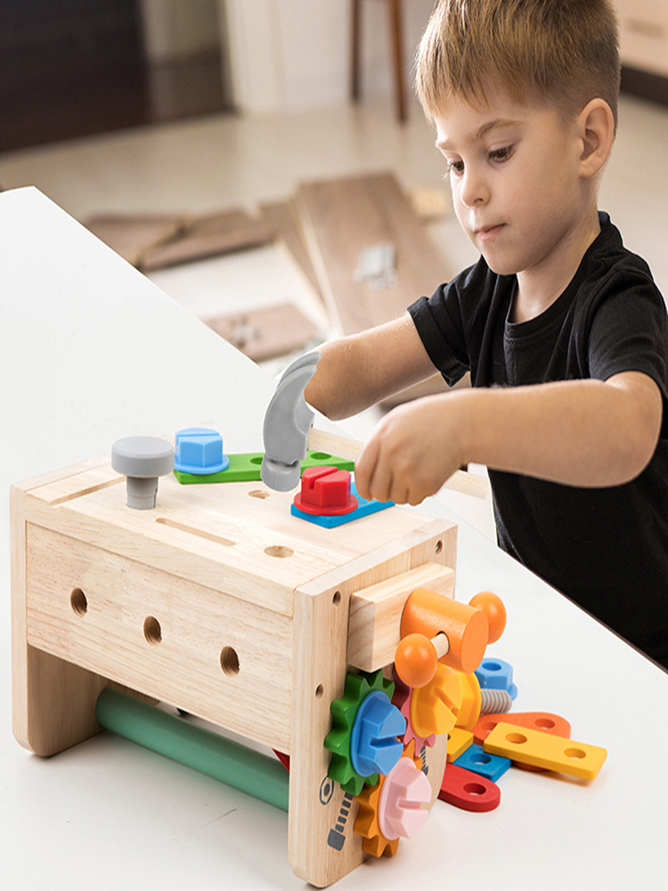 キッズツールベンチ木製セットおもちゃモンテッソーリおもちゃワ - Gardening Tools Kids Set のレビューと価格