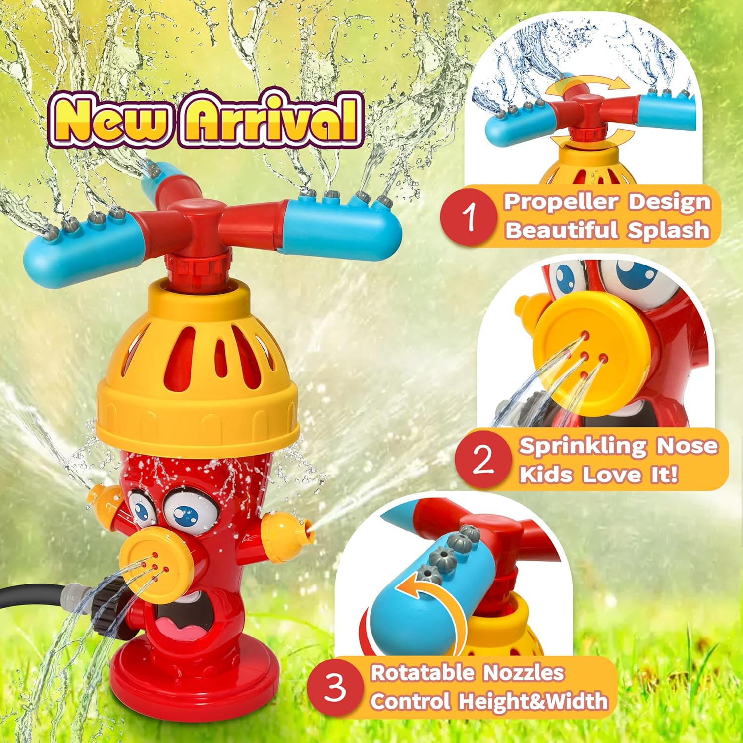 消火栓型散水おもちゃ、裏庭ガーデン屋外水遊びおもちゃ、夏の庭 - Gardening Tools Cartoon のレビューと価格