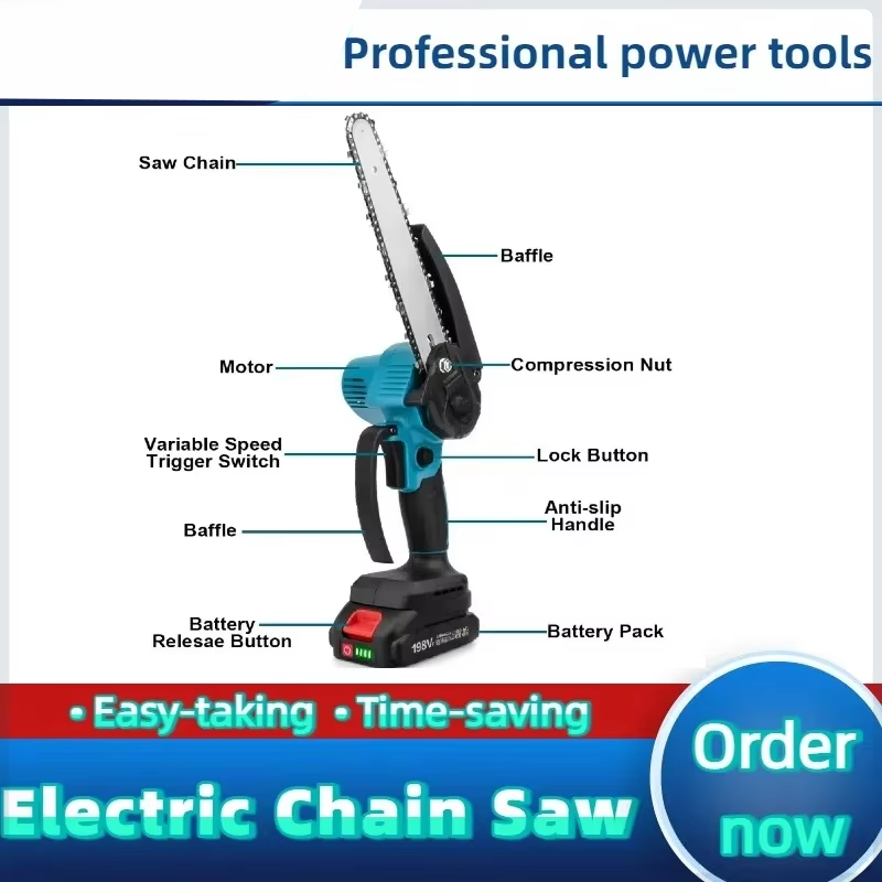 6インチのチェーンソー。木材の伐採、電動の携帯型ガーデン用剪 - Gardening Tools Battery Powered のレビューと価格