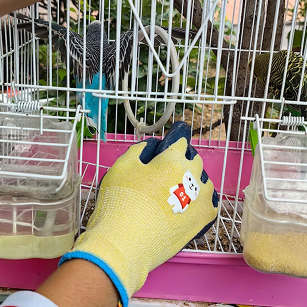 ツール多目的作業手袋 13 針漫画動物保護ミトン肥厚ピンクブ - Gardening Tools Cartoon のレビューと価格