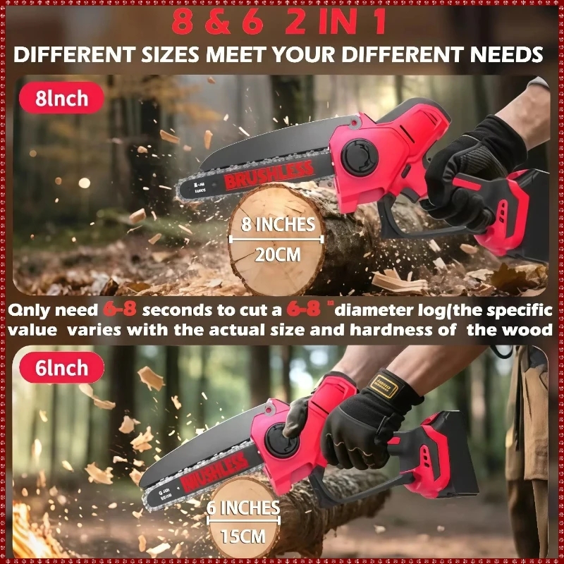 電動チェーンソー、剪定用チェーンソー、ブラシレスコードレス電 - Gardening Tools Battery Powered のレビューと価格