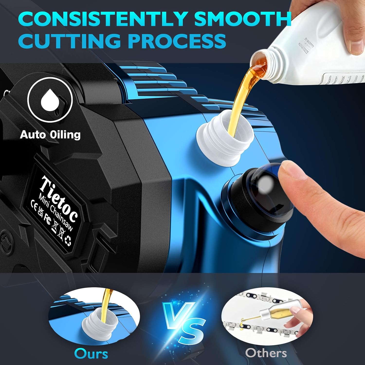 ミニチェーンソー、6インチコードレスチェーンソー、880W強 - Gardening Tools Battery Powered のレビューと価格
