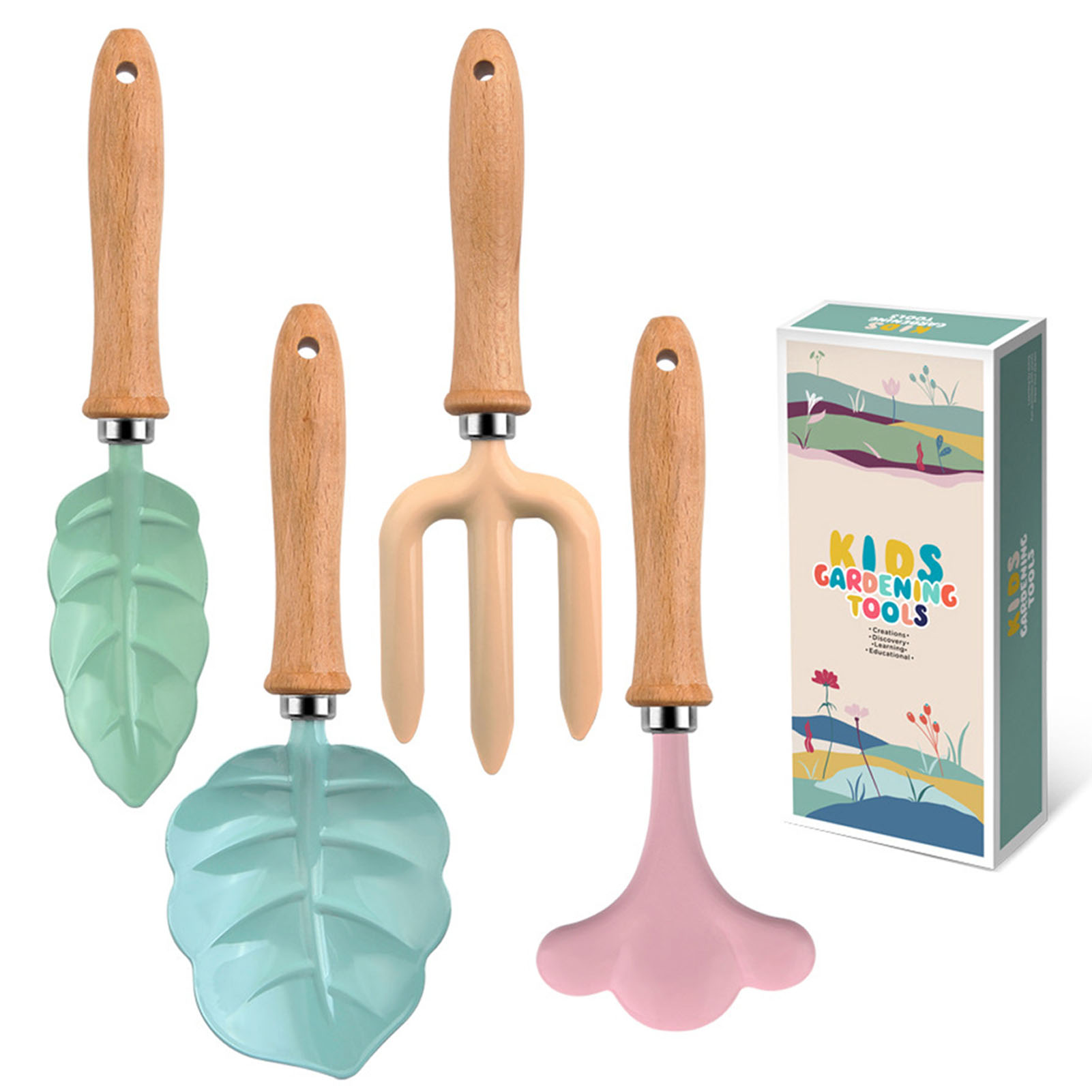 子供のためのカラフルな安全ツールセット,小さな庭のツール,木 - Gardening Tools Kids Set のレビューと価格