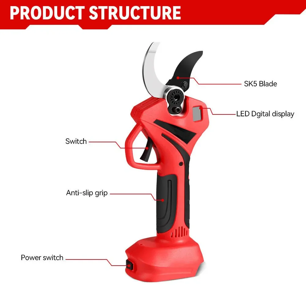 55 ミリメートルブラシレス電気はさみコードレス剪定鋏ツリー - Gardening Tools Battery Powered のレビューと価格