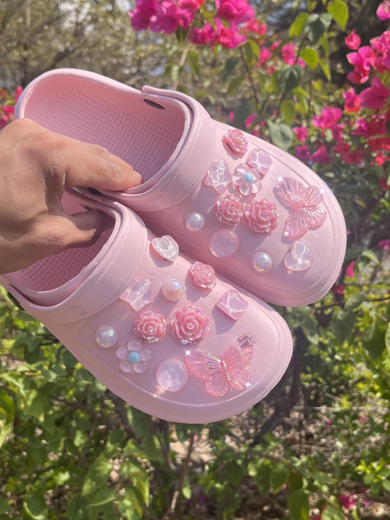 22 個ビーチシューズ靴フラワーアクセサリーピンクカラー明る - Gardening Tools Pink のレビューと価格